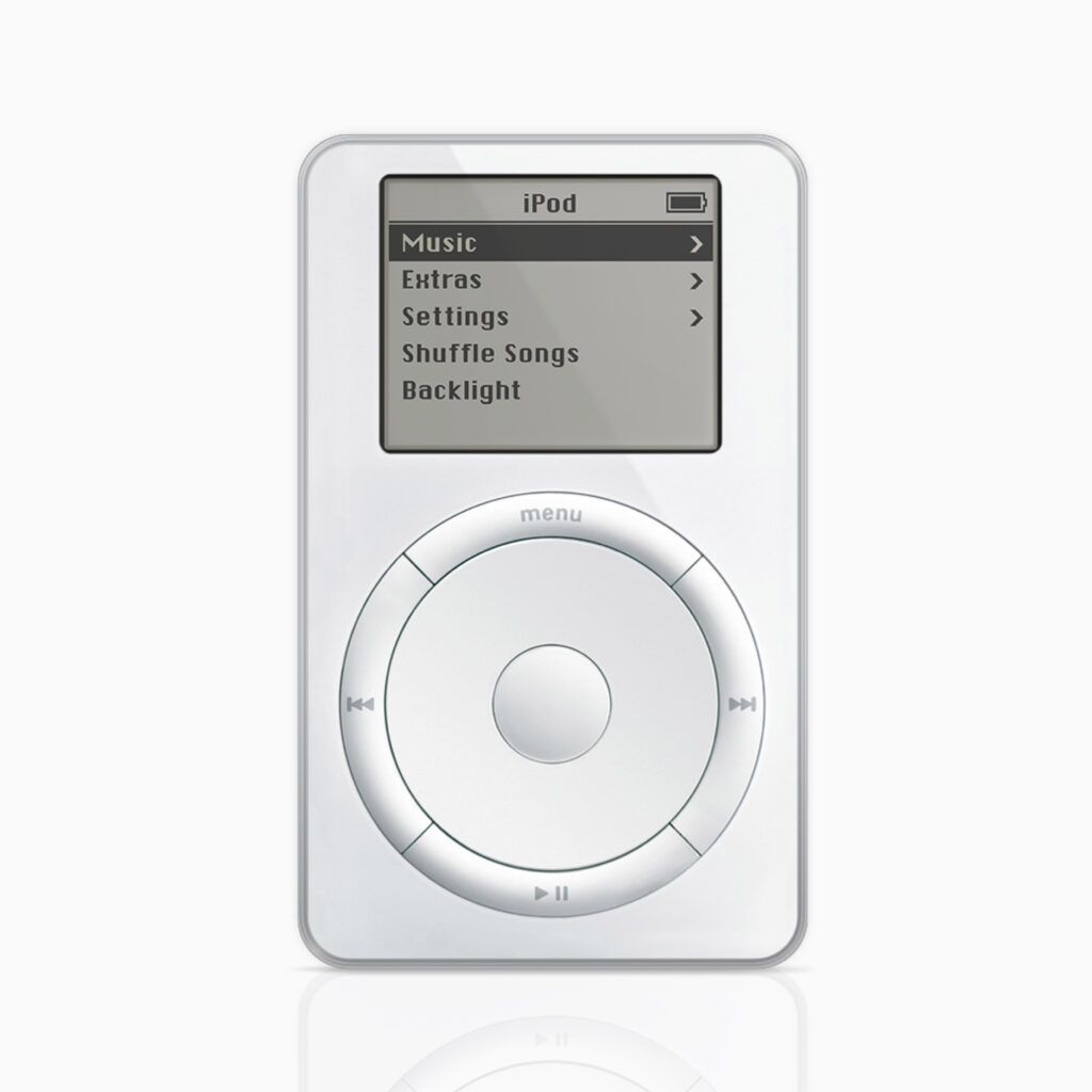 2001年Apple推出 iPod MP3撥放器